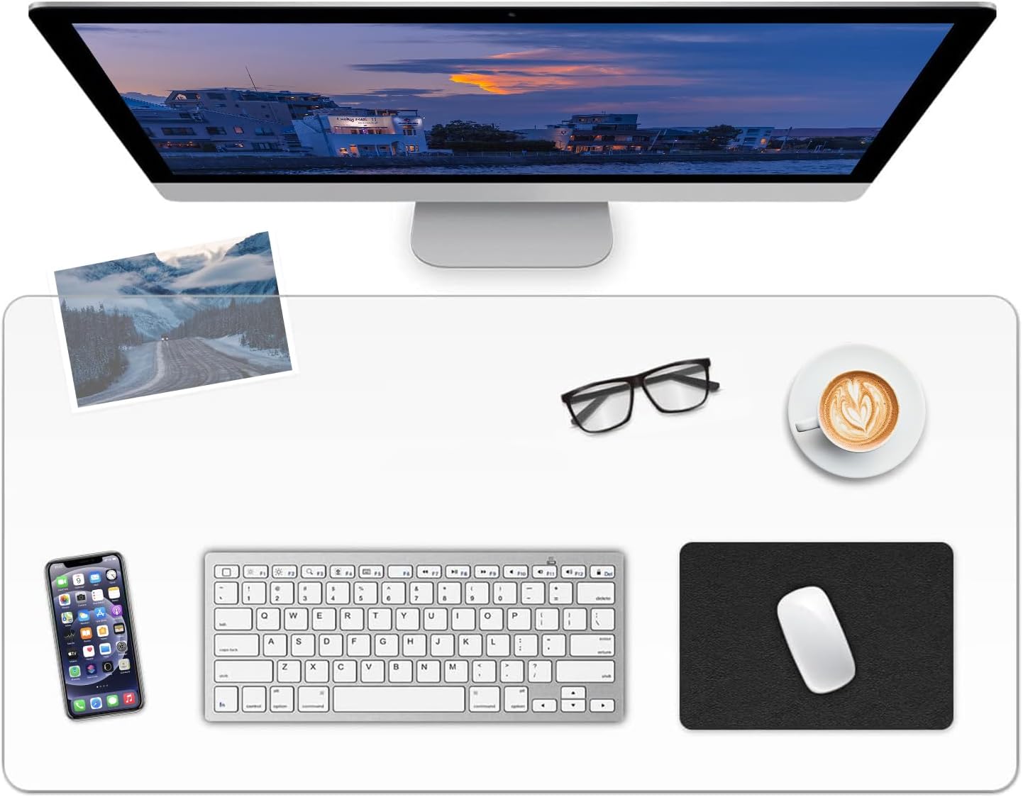 Clear Desk Mat, Non-Slip PVC Desk Protector Mat with Round Edge, Heat Resistant & Waterproof Clear Desk Writing Mat for Home and Office (47.2"*23.6")