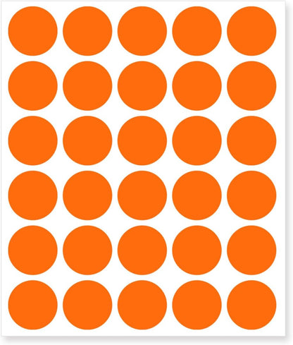 0.75 Inch Removable Color Code Dot Sticker Round Labels,Garage Sale Stickers Price Tags Label Blank Yard Sale Circle Dot Stickers(1050 Pack,Orange)