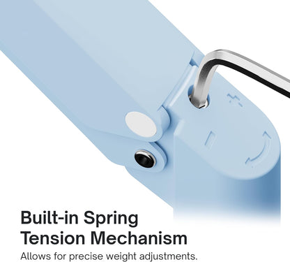 Pixio PS1S Wave Blue Single Monitor Arm Stand Desk Mount - Fits up to 32 inches Monitors and up to 19.8lbs. VESA Compatibility and Integrated Cable Management