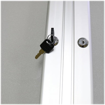 Ghent 36"x48" 2-Door Outdoor Enclosed Vinyl Bulletin Board, Shatter Resistant, with Lock, Satin Aluminum Frame - Ebony (PA23648VX-183 ), Made in the USA