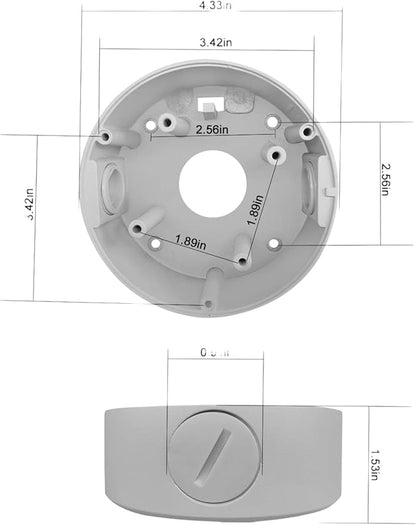 4K PoE Security Camera, 8MP IP Turret Dome, Big Sensor, Built-in Microphone, Smart Dual-Light Color Night Vision, IP67 Outdoor/Indoor, NDAA Compliant, ONVIF Compatible (White Box)