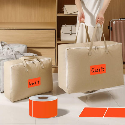 PARLAIM 5" x 3" Rectangle Color Coding Labels,500 per Inventory Labels Color Code Stickers Dispenser Box,Fluorescent Red Sticker Labels for Inventory,Family School Storage Bins Label