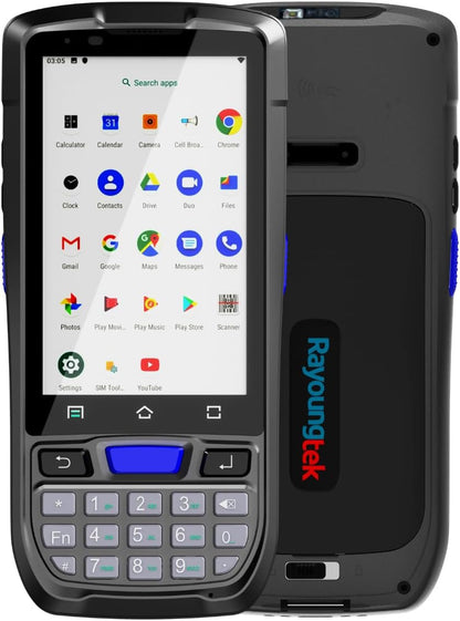 Rayoungtek Android Barcode Scanner Built-in HW N5703 1D/2D/QR Scan Engine, NFC Reader, Rugged Android 12 4G WiFi Wireless Handheld Moible Computer PDA Data Terminal for Inventory Warehouse WMS
