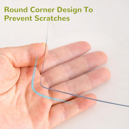 36 x 48 Inch Clear Table Cover Protector, Clear Table Protector for Dining Room Table, 1.5mm Plastic Table Cover, Waterproof Table Pad for Kitchen, Office