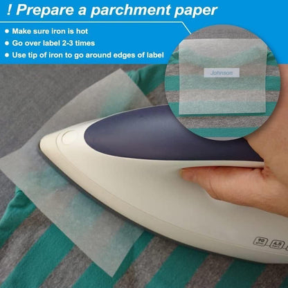 4PK Iron-on Fabric Labels Compatible for Dymo LetraTag Refill 18771 Black on White for Clothing Tape for Letra Tag Label Maker 200B LT-100H LT-110T, 12mm x 4m