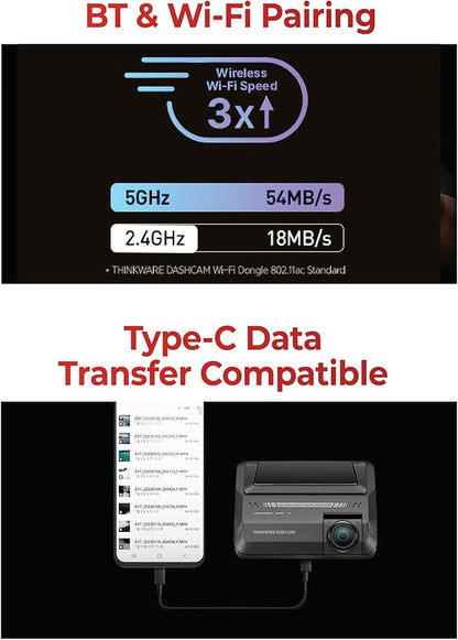 THINKWARE ARC 900 2CH 4K Front and 2K Rear Dash Cam, Dual STARVIS 2 and HDR, 60 FPS, Advanced Parking Mode, 3.5" IPS LCD Touchscreen, 5GHz Wi-Fi, GPS (64GB Memory Card, Hardwiring Cable Incl)