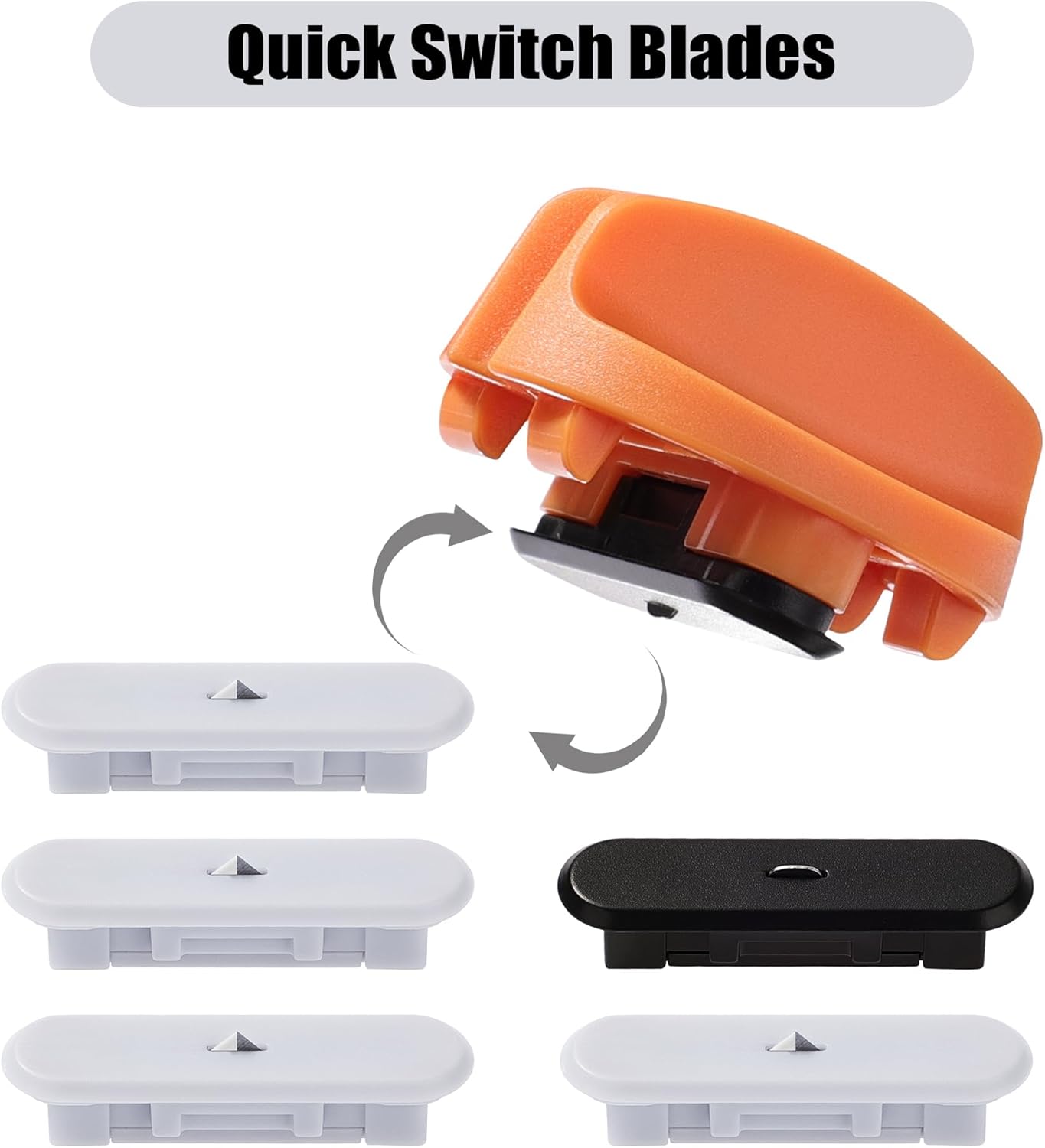 6-Pack Trimmer Replacement Blades for Fiskars Paper Trimmer, Replacement Blade for All Series of Fiskars/Portable&Precision Trimmer,Arts and Crafts,4 Cutting&2 Scoring Blades,a Slider,Orange