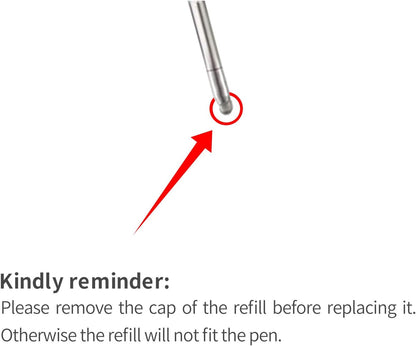 Blue Ink Refills (20pcs), Replaceable Pens Refills, 1mm Medium Tip - Blue