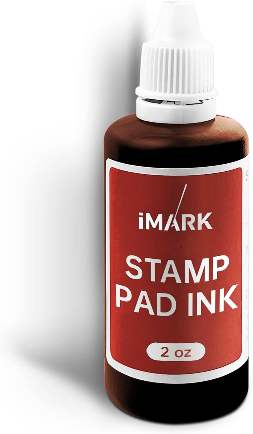 Premium Refill Ink for Self-Inking Stamps, Daters and Stamp Pads (2 oz, Brown)