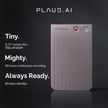 AI Voice Recorder, Note Voice Recorder w/Case, App Control, Transcribe & Summarize with AI Technology, Support 112 Languages, 64GB Memory, Audio Recorder for Lecture, Meeting, Call, Interview
