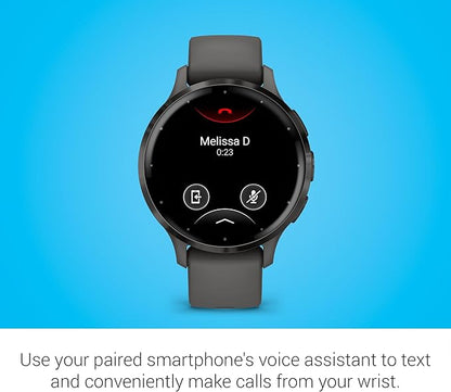 Garmin Venu 3S Running GPS Smartwatch with AMOLED Display, Advanced Health, Fitness Features, Up to 14 Day Battery Life with Signature Power Bundle | Slate with Pebble Gray Silicone Band