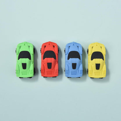 12 Pack Multicolor Plastic 3D Car Erasers for Kids, Fun Take Apart Erasers for School Supplies Prize Gifts Party Favors