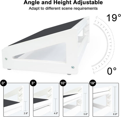 WOOD CITY Foot Rest for Under Desk at Work, 3 Heights Adjustable Footrest with Silicone Surface, 2in1 Foot Stool Improve Posture, Reduce Fatigue & Pain, Ideal for Home/Office/Gaming(White)