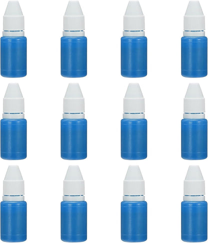 PATIKIL 0.33oz Refill Ink for Stamps and Ink Pads, 12Pcs 10ml Stamp Pad Ink Refill for Office Stamp Self Inking Stamp Date Stamp Scrapbooking, Pink Blue