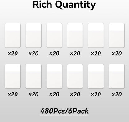 Sticky Index Tabs, Page Markers Writable File Tabs Flags for Notebooks, Binders, File Folders, Books 1.6 x 1 Inch, White (480 Pieces)