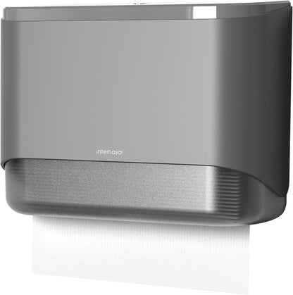 Commercial Paper Towel Dispenser Wall Mount Adhesive Multifold Trifold cFold Folded Paper Hand Towel Dispenser for Bathroom 10.7" L x 3.7" W x 8" H