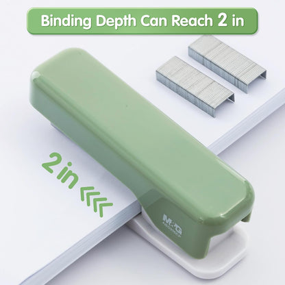 M&G Desktop Stapler, Basic Office Stapler with 1000 Staples, 20 Sheet Capacity, Portable Small Desk Staplers for School Home Office (Green)