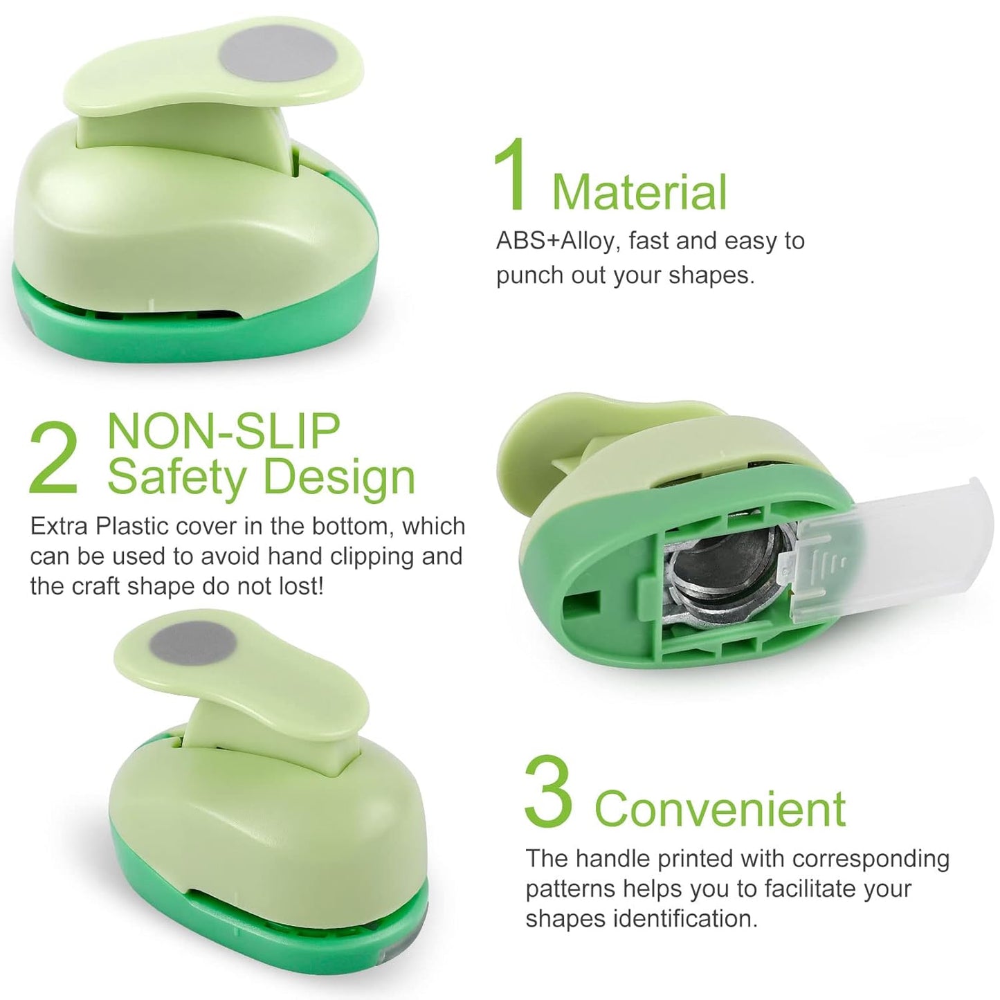 UCEC Circle Punch, 1 5/8 Inch Paper Punch, 2 Pcs Paper Punches for Crafting, Circle Hole Punch, Round Shaped Cutter for Scrapbook, Cards, DIY Albums Photos