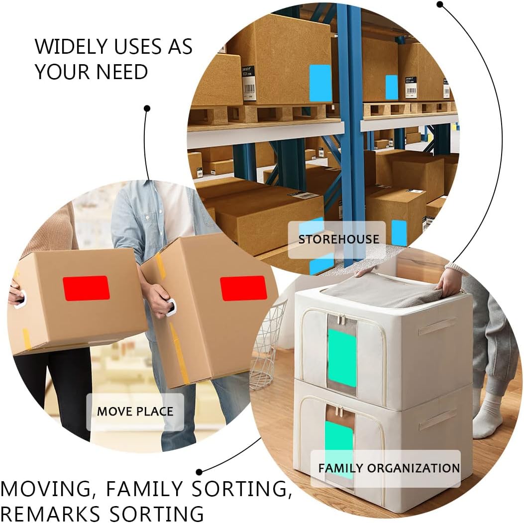 PARLAIM 3" x 5" Rectangle Adhesive Color Code Stickers,250 per Dispenser Box Roll Square Label Inventory Stickers Sky Blue