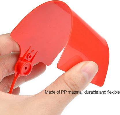 100 Plastic Tags Shipping Tags Water Proof Tags for Labeling Shipping Labels Security Seals Writable Marker Ties Hanging Tags Storage Tag with One Marker Pen (Red)