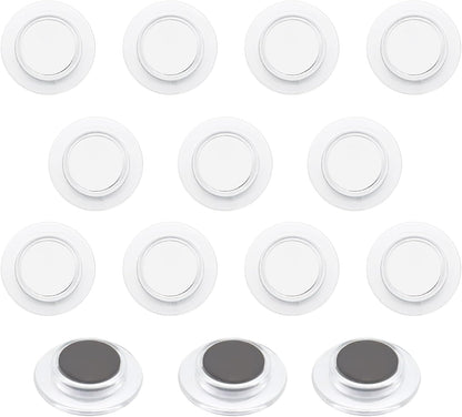 ZDZBLX Fridge Magnets, 14 Pack Magnet Strong Magnets Refrigerator Magnets Small Magnets for Whiteboard, Heavy Duty Magnets Mini Magnets Cute Round Magnets for Fridge, Locker, Classroom, Office (White)