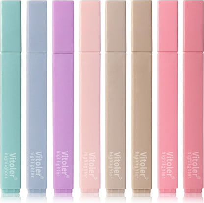 Vitoler Bible Highlighters,8 Colors Cute Highlighters with Chisel Tip for Bible Accessories School Office Supplies