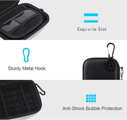 Lacdo Hard Drive Carrying Case for Seagate Portable/Seagate One Touch/Game Drive for PS5 / Ultra Touch Portable External Hard Drive HDD 1TB 2TB 4TB 5TB USB 3.0 Shockproof Travel Bag, Full Black