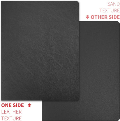 Binditek 50 Pack 16 Mil Leather-Textured Heavyduty Polycovers, Oversize Plastic Binding Presentation Backs, with 2 Round Corners, 8-3/4 x 11-1/4", Black, Office School Supplies