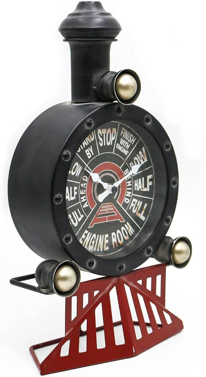 YOUKI Vintage Train Wall Decor,Steampunk Clock,Train Gifts for Men,Man Cave Clock,Wall Art for Office Bedroom