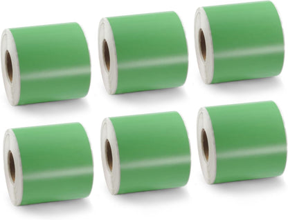 BETCKEY Colored Labels Compatible with Dymo 99019 (2-5/16" x 7-1/2") for Files, Folder, Binders, Compatible for Dymo LabelWriter Thermal 450, 4XL & Zebra Desktop Printers [6 Rolls, 900 Labels, Green]