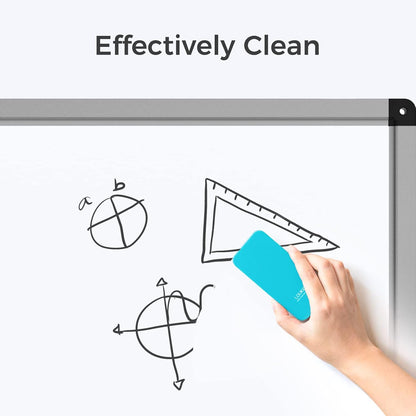loukin 2 Pack Magnetic Dry Erase Eraser, Whiteboard Eraser, Glass Board Remover, 3.4 fl oz Whiteboard Cleaner * 2 Included, for Classroom, Home and Office Use (Blue)