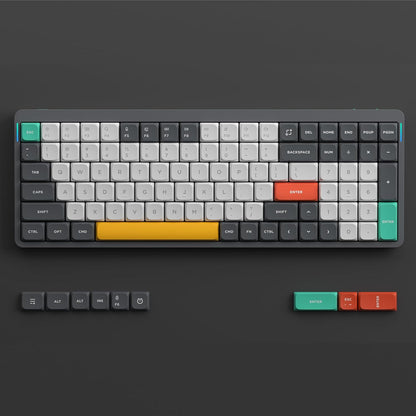 nuphy Air96 V2 Wireless Mechanical Keyboard,100 Keys RGB Backlit Keyboard,Supports Bluetooth 5.1,2.4G and Wired Connection,for PC/Laptop/Windows/Mac -Grey Gateron Moss Switch