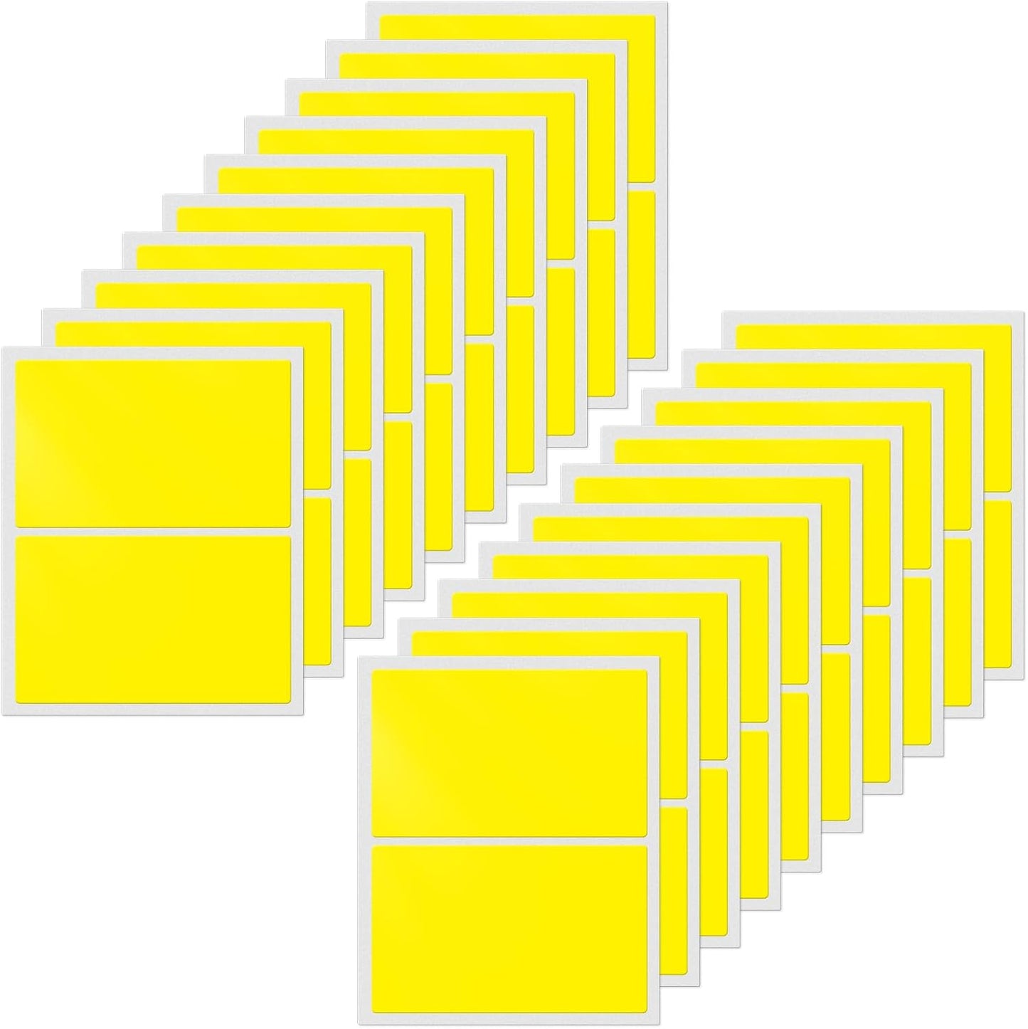 Yellow Color Coding Labels 3 × 2 Inches Self-Adhesive Rectangle Stickers Waterproof Name Tags for Office School Home 40 PCS