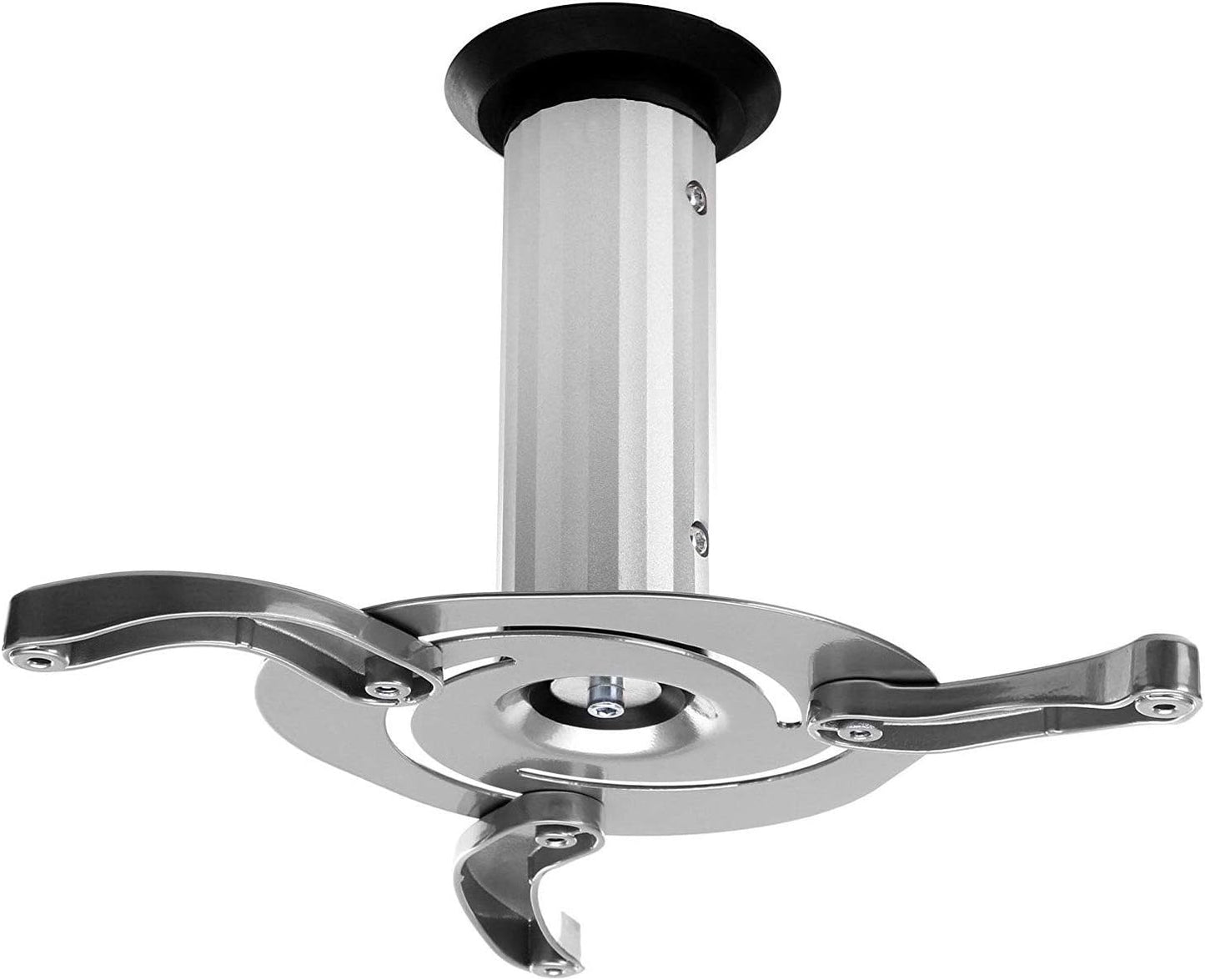 Cmple - Universal Adjustable Ceiling Projector Mount, 360 Degree Swivel Rotatable Projector Bracket - Max 22lbs (Silver)