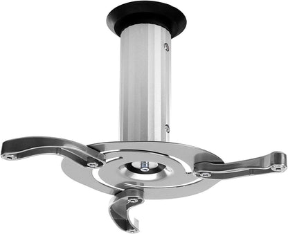 Cmple - Universal Adjustable Ceiling Projector Mount, 360 Degree Swivel Rotatable Projector Bracket - Max 22lbs (Silver)