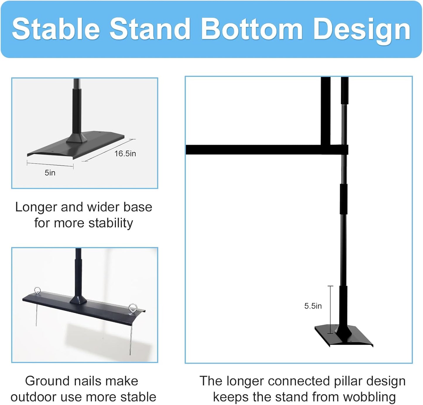 TOWOND Projector Screen and Stand, 100 inch Outdoor Projector Screen Indoor, Portable Movie Screen 16:9 4K Front Rear Projection Screen with Carry Bag Wrinkle-Free Design for Home Backyard Theater