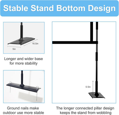 TOWOND Projector Screen and Stand, 100 inch Outdoor Projector Screen Indoor, Portable Movie Screen 16:9 4K Front Rear Projection Screen with Carry Bag Wrinkle-Free Design for Home Backyard Theater