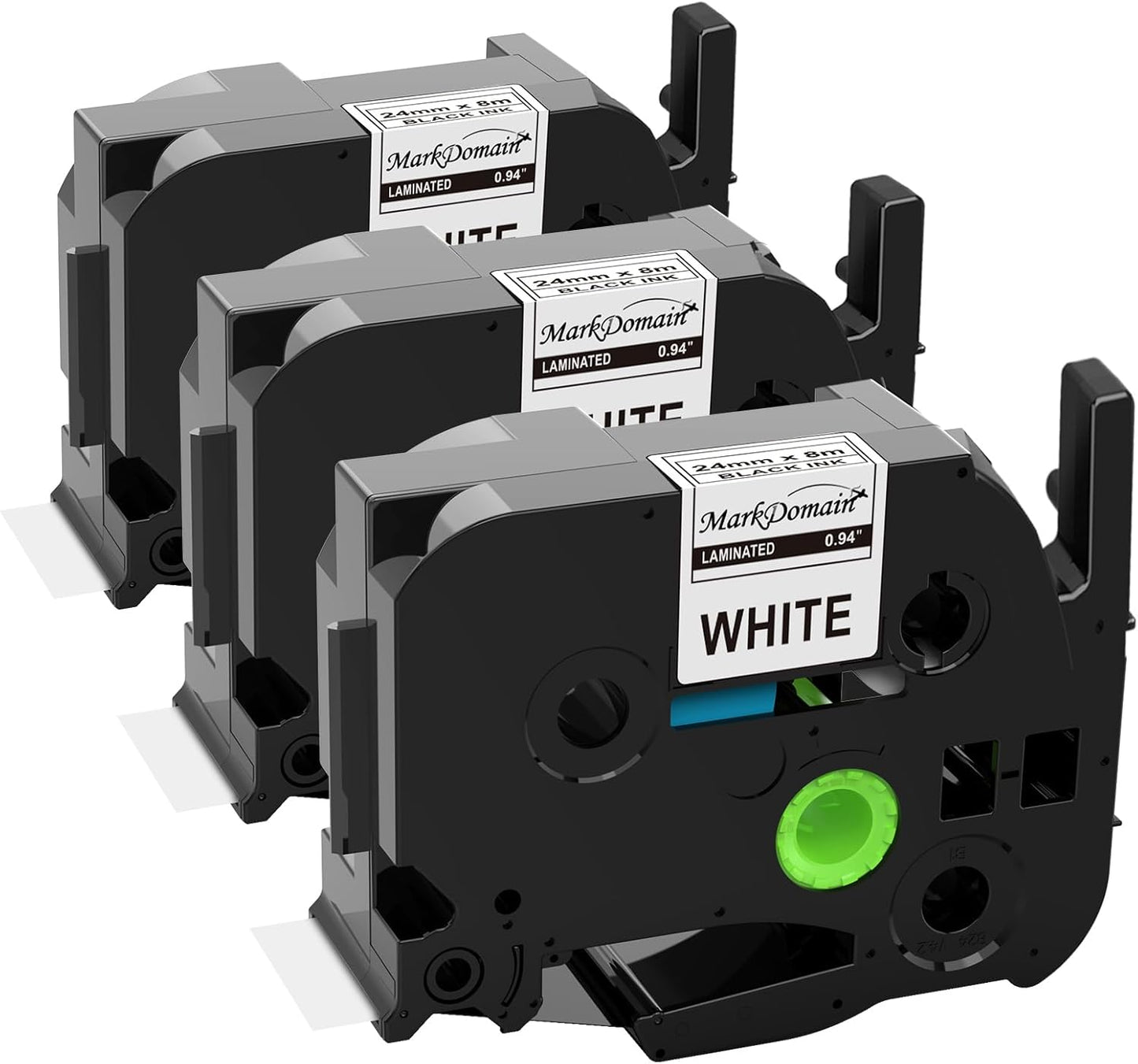 MarkDomain TZe-251 24mm Label Tape Compatible Brother P Touch TZe TZ Tape 24mm 0.94 Laminated White TZe-251 TZe251 TZ251 1 Inch for Ptouch PT-D600 PT-D610BT PTP700 PTP710BT Label Maker, 3-Pack