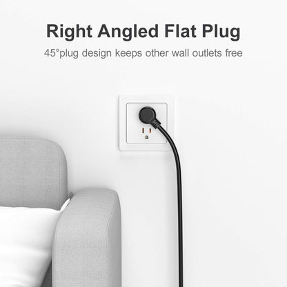 Surge Protector Power Strip - 12 Outlets,3 USB+USB-C 3.4A Ports, 6Ft Extension Cord, 1875W/15A, 4360Joules, Overload Protection - Ideal for Home & Office Use (Black-USBC)