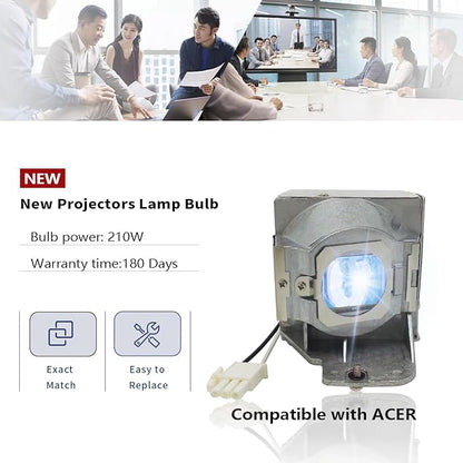 Replacement Projector Lamp Bulb 5J.J9E05.001/5J.JCA05.001 Compatible with BENQ W1400, W1500, H6510BD, P1500, DW843UST, DX842UST, MW831UST, MW843UST, MX842UST Projectors, with Housing
