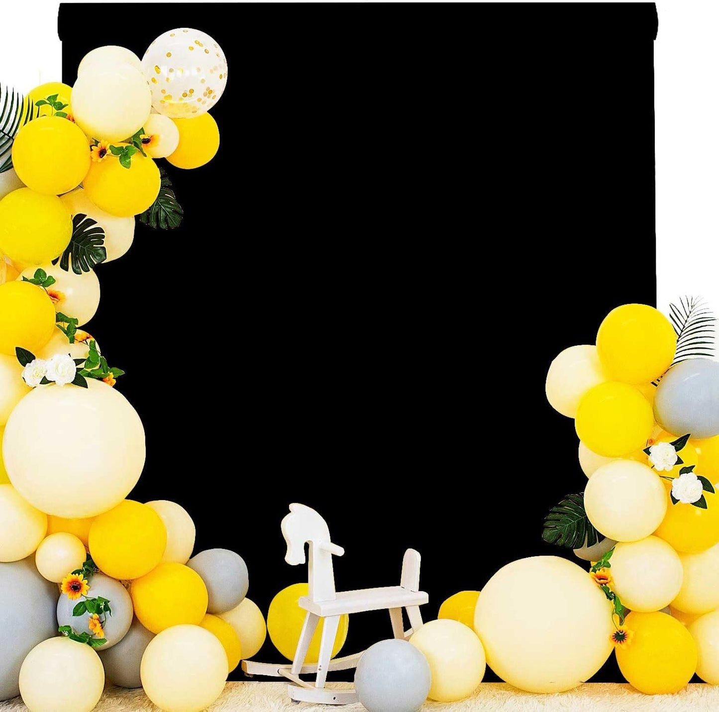 Black Photo Backdrop for Photoshoot Black Background for Photography Photo Backdrop Curtain for Party 10 x 20 FT