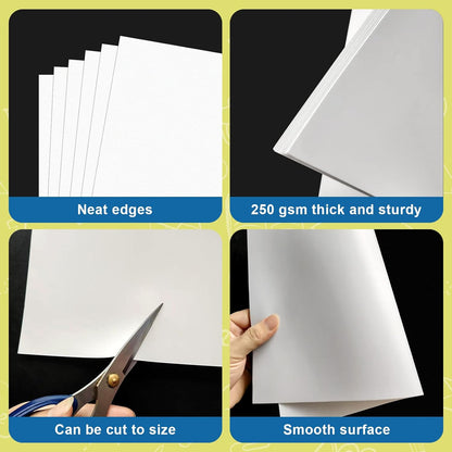 28 Pcs 14" x 22" Poster Board White Poster Board Paper Bulk 250 GSM Thickness Vision Boards Smart PosterBoard for Drawing School Arts Craft Projects Presentations Scrapbooking Blank Graphic Display