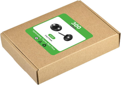 uxcell Upholstery Tack Nail Pins Furniture, 500Pcs 11x17mm Thumb Tack Pins Assortment Kit Carbon Steel for Home Sofa DIY Decorative Nail Heads Nails, Black