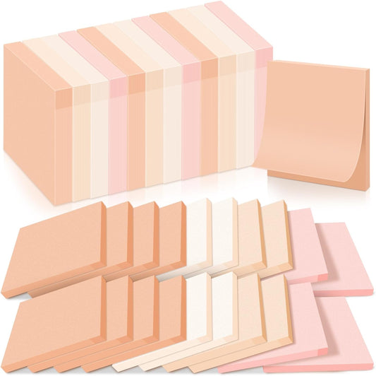 Fainne 24 Pack Sticky Notes Bulk Back to School Supplies Self Stick Note Pads Paper Memo for Office First Day of School Student Teacher Essentials (2 x 2 Inches,Pink)