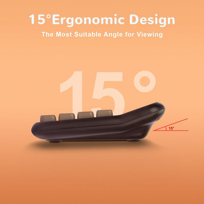 Pendancy Desk Calculator 12 Digit, Retro Cute Basic Calculator with Extra Large LCD Display and Buttons, for Office, School, Home Use