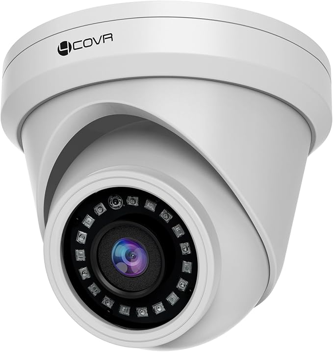 4COVR 4K PoE Security IP Camera Outdoor IP67, 8MP UHD Wired Surveillance Dome Camera with Smart Human/Vehicle Detection, 110° Wide View Angle 2.8mm Lens, 18Pcs IR LED HD 100ft Night Vision, LY97AX8MA