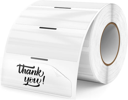 Transparent Thermal Labels 1 x 3 Inch Self-Adhesive Printer Clear Stickers Vinyl Waterproof Roll Decals Rectangle Postage Tags for Address Barcodes DIY Logo Business 300 PCS