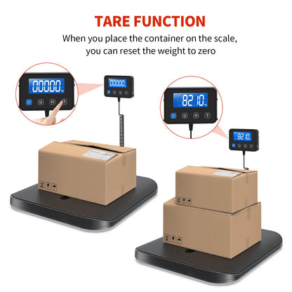 KKZ Shipping Scale, 440 LB Heavy Duty Postal Scale for Packages, Large Mailing Scale for Postage, Industrial, Small Business, Laundry, Warehouse, Carbon Fibre