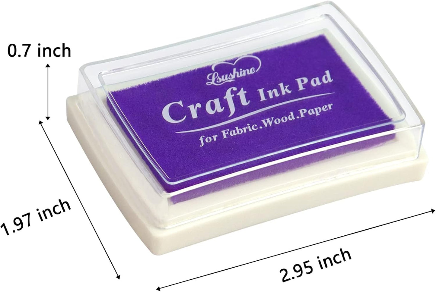 Craft Ink Pad for Rubber Stamps, Paper, Wooden, Fabric, Scrapbooking, Non-Toxic Finger Ink Pads for Kids (Purple)