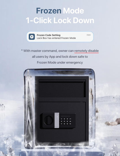 FORFEND Smart Home Safe | WiFi Safe Box App Lock/Alarm | Voice Command, Kidnap Alarm, Tamper Detect, Frozen Mode, Sub Account| Digital Safe Anti Theft